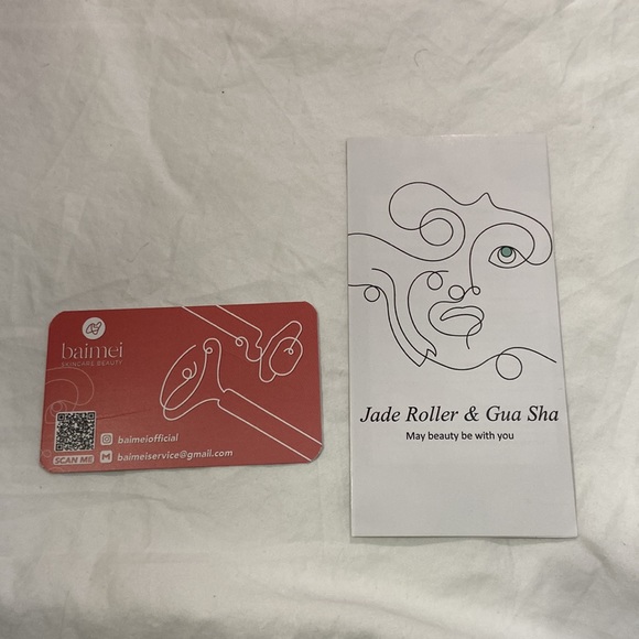 NWT Baimei Skincare Beauty green jade roller & gua sha stone. One size. - Picture 5 of 7